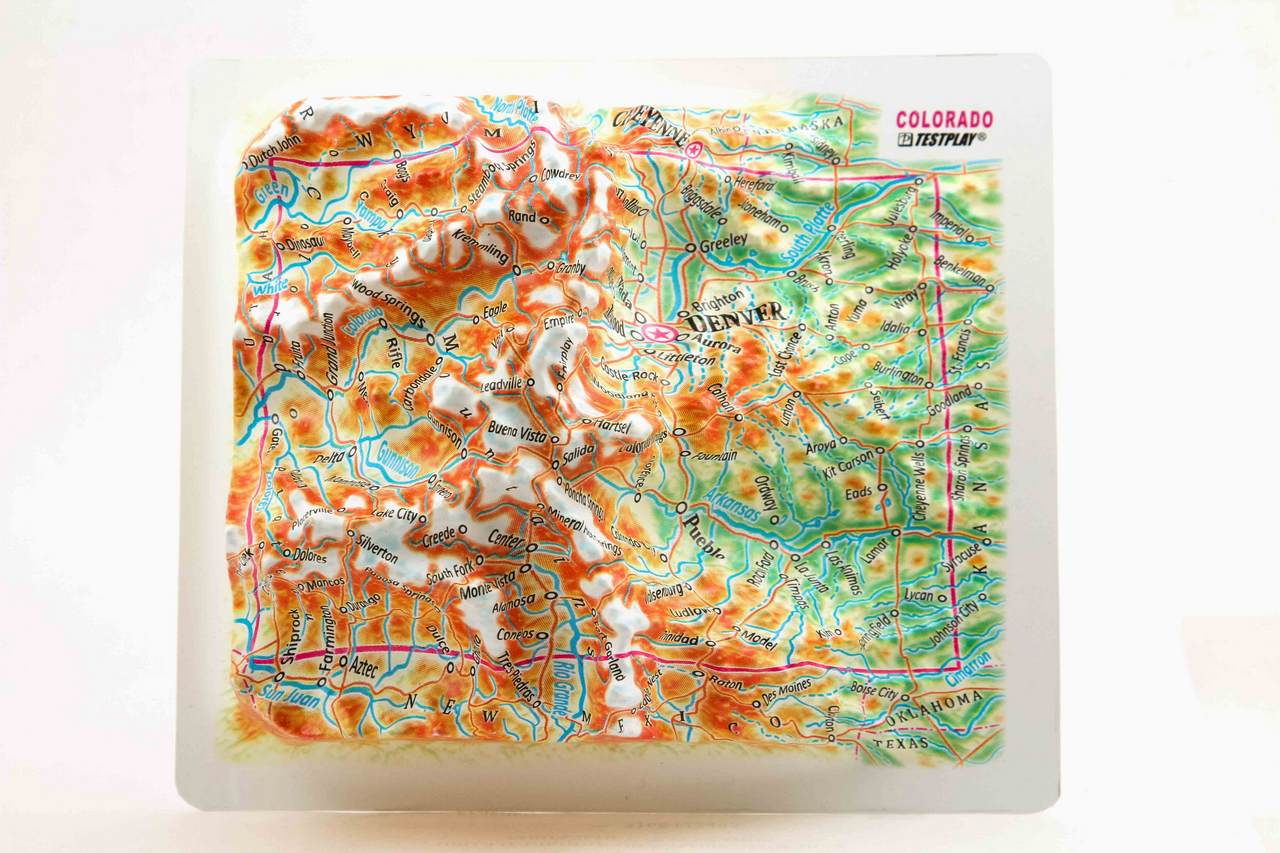 Colorado 3D Map Mini | Raised Relief Map by TestPlay | Portfolio