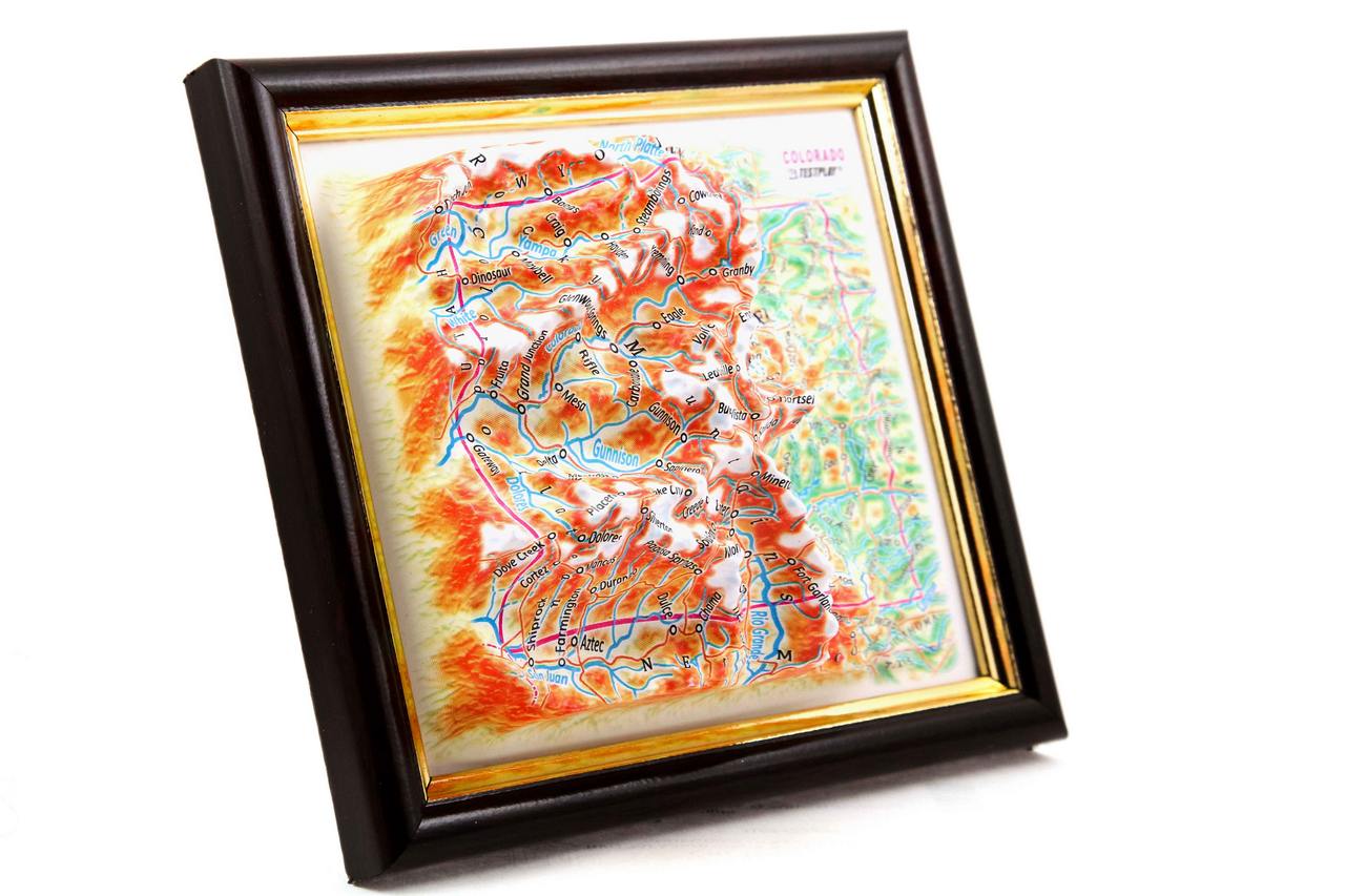 Colorado 3D Map Mini | Raised Relief Map by TestPlay | Portfolio