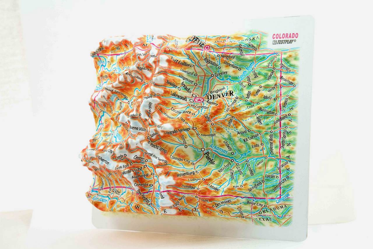 Colorado 3D Map Mini | Raised Relief Map by TestPlay | Portfolio