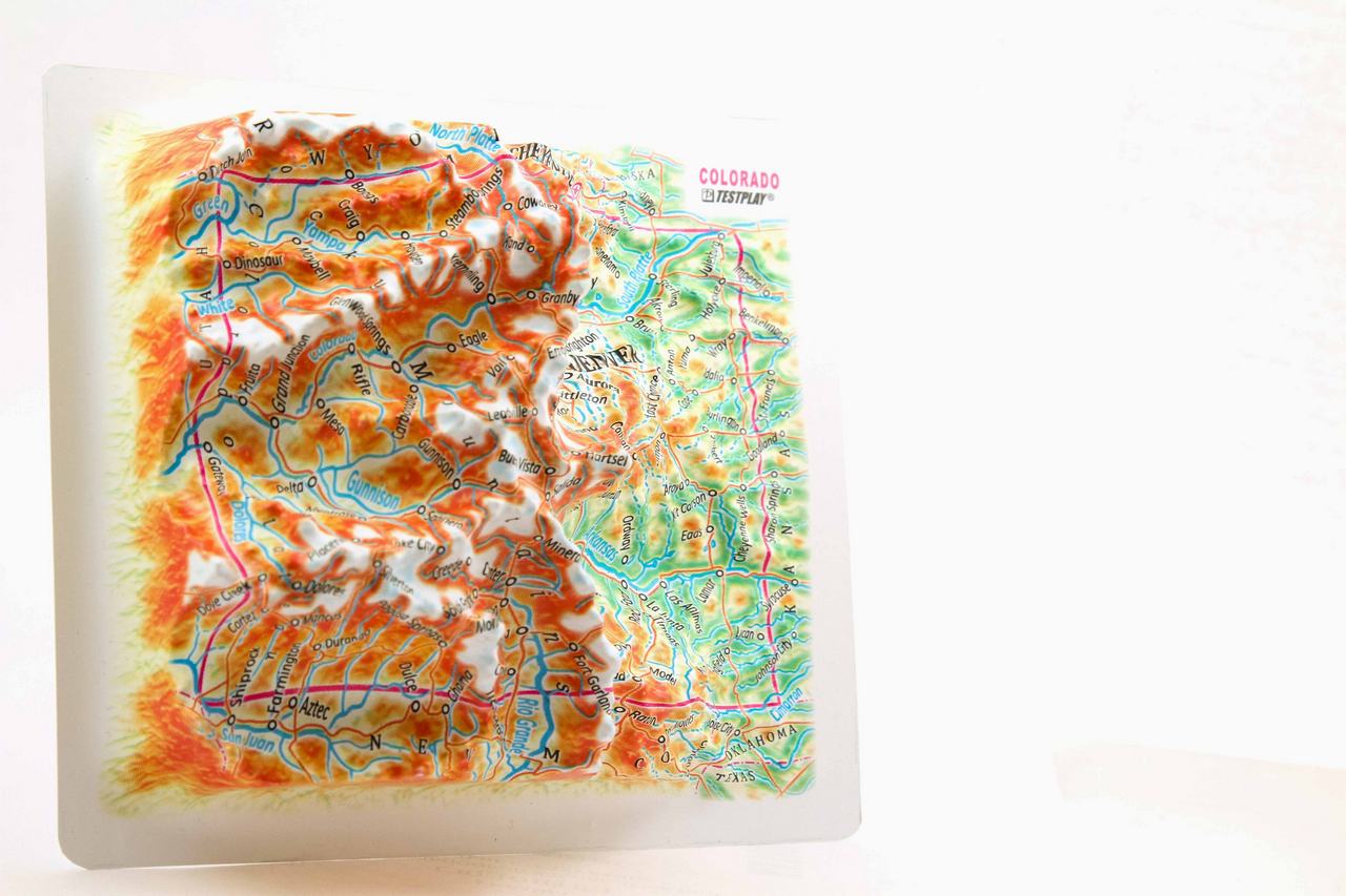 Colorado 3D Map Mini | Raised Relief Map by TestPlay | Portfolio