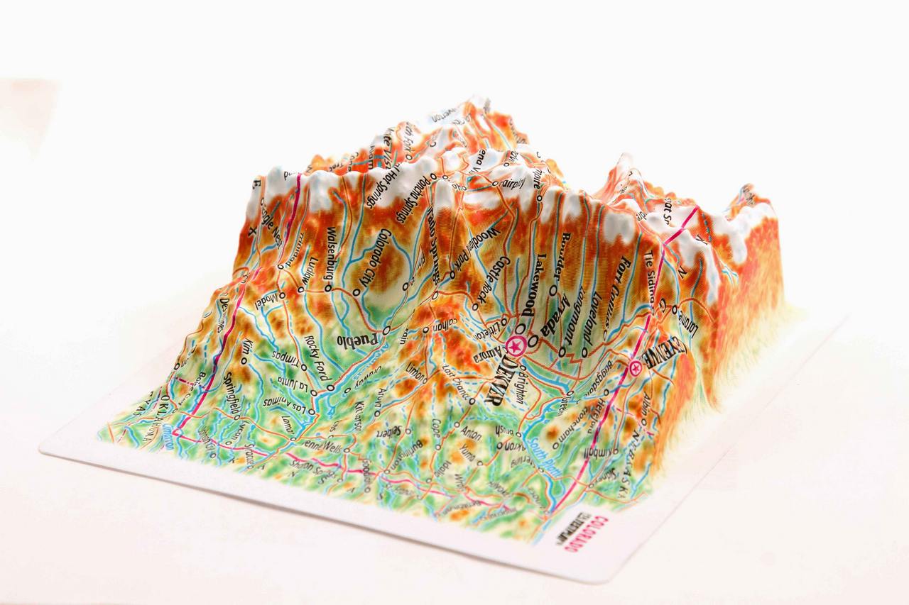 Colorado 3D Map Mini | Raised Relief Map by TestPlay | Portfolio