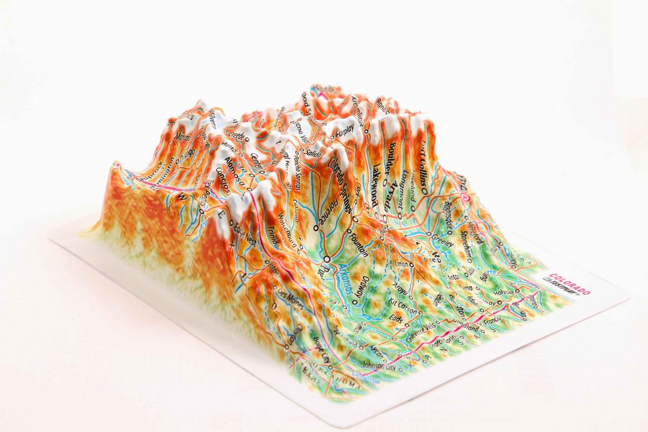 Colorado 3D Map Mini | Raised Relief Map by TestPlay | Portfolio