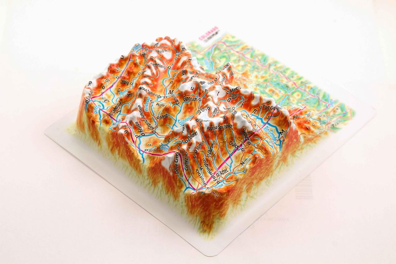 Colorado 3D Map Mini | Raised Relief Map by TestPlay | Portfolio