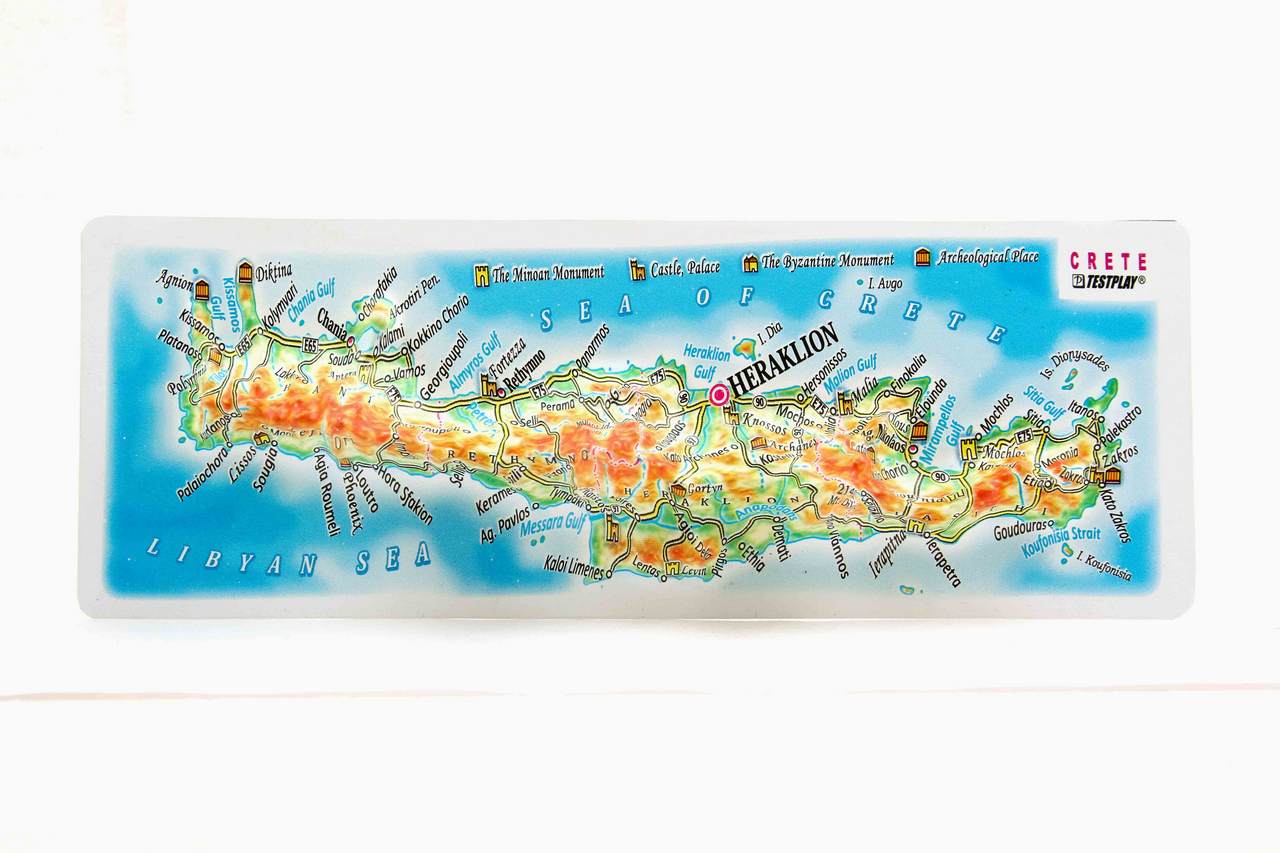 Crete 3D Map Mini | Raised Relief Map by TestPlay | Portfolio