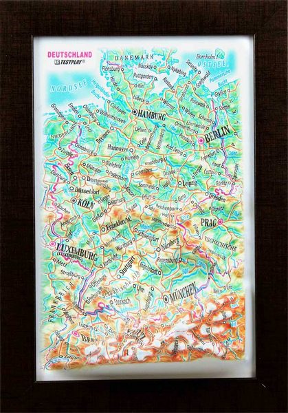 Germany 3D Map Mini | Raised Relief Map by TestPlay | Portfolio