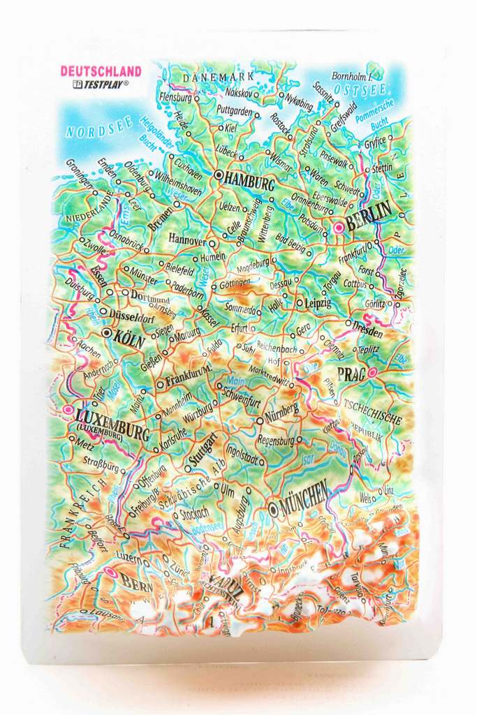 Germany 3D Map Mini | Raised Relief Map by TestPlay | Portfolio