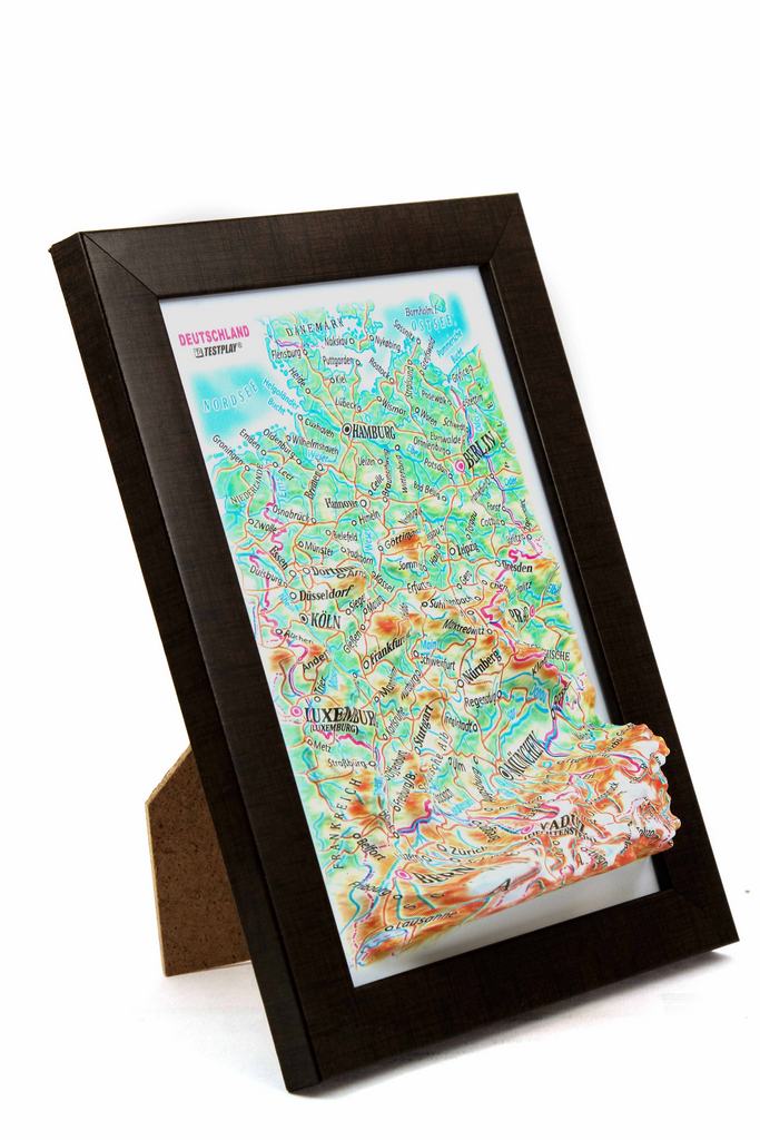 Germany 3D Map Mini | Raised Relief Map by TestPlay | Portfolio