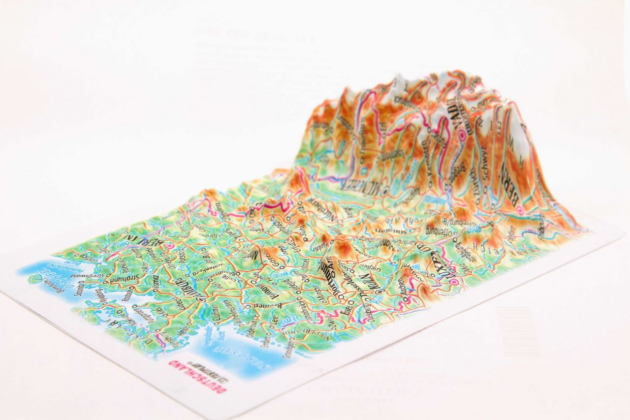 Germany 3D Map Mini | Raised Relief Map by TestPlay | Portfolio