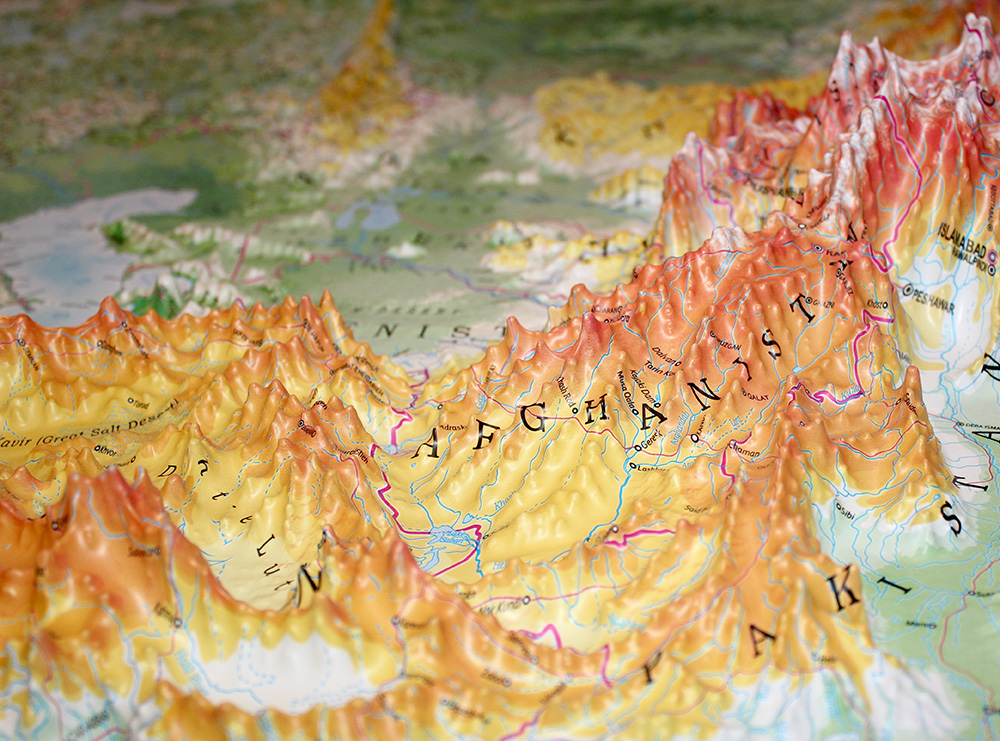3d relief EUROPE wall map decor testplay 11