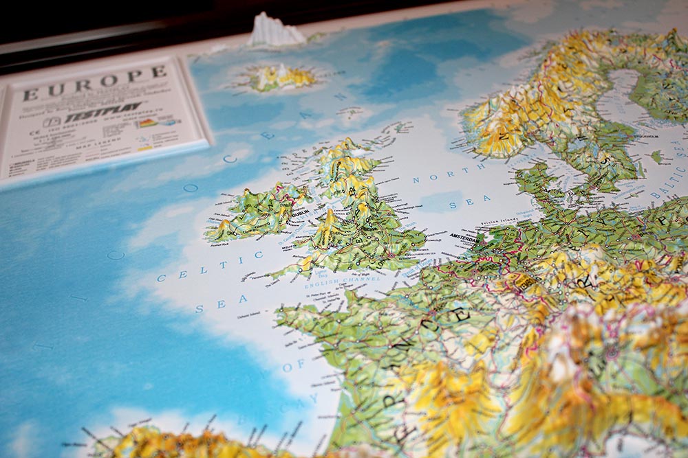 Europe 3D Map Large | Raised Relief Map by TestPlay | Portfolio