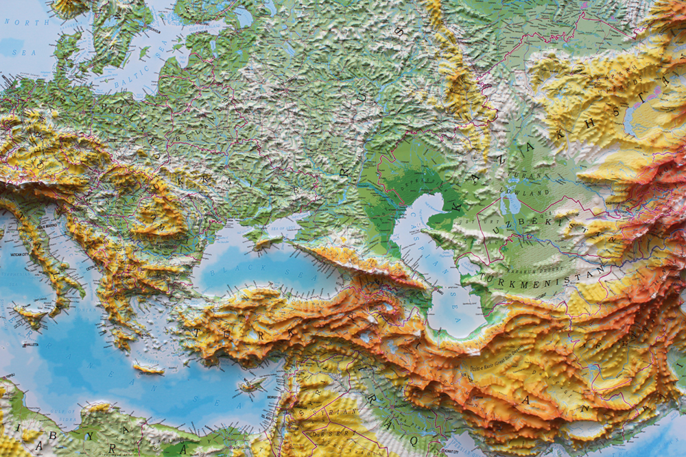 Europe 3D Map Large | Raised Relief Map by TestPlay | Portfolio
