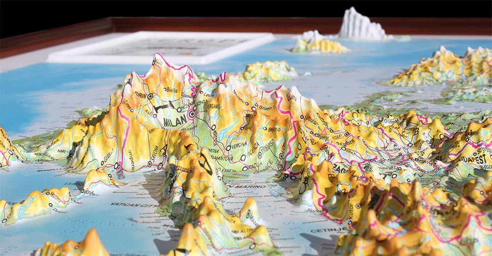 Europe 3D Map Large | Raised Relief Map by TestPlay | Portfolio