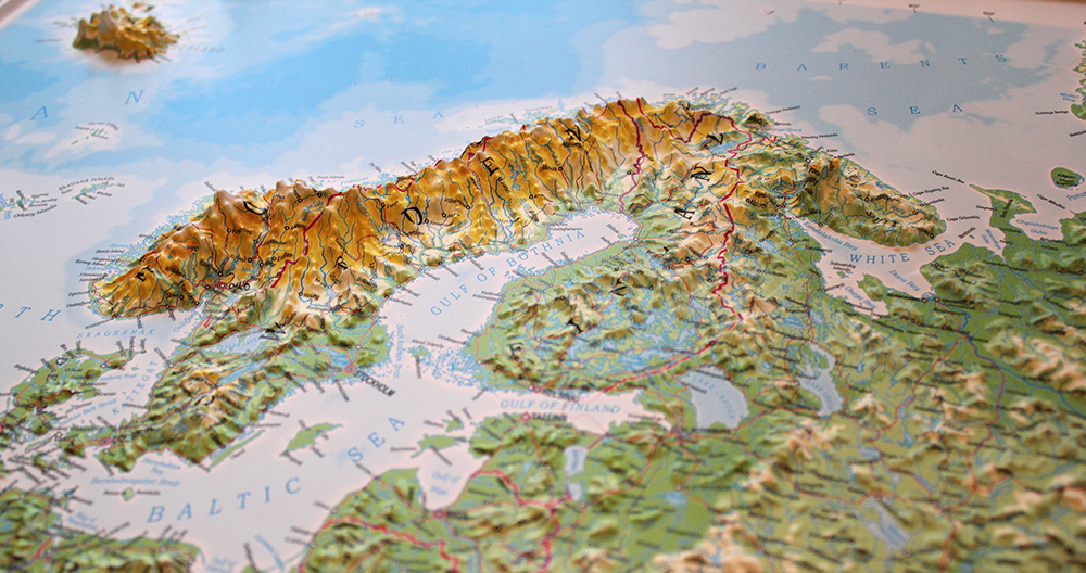 3d relief EUROPE wall map decor testplay 9
