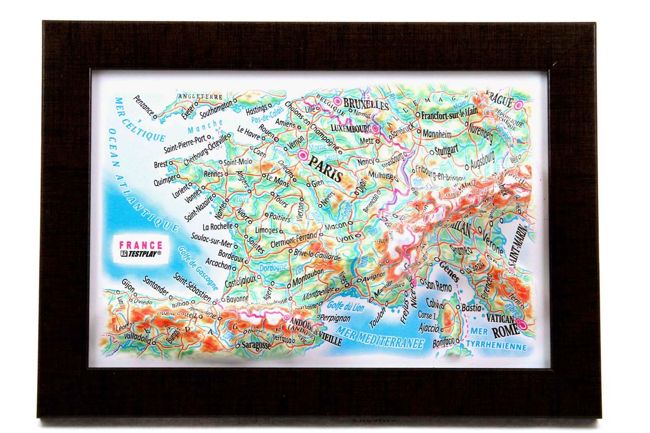 France 3D Map Mini | Raised Relief Map by TestPlay | Portfolio