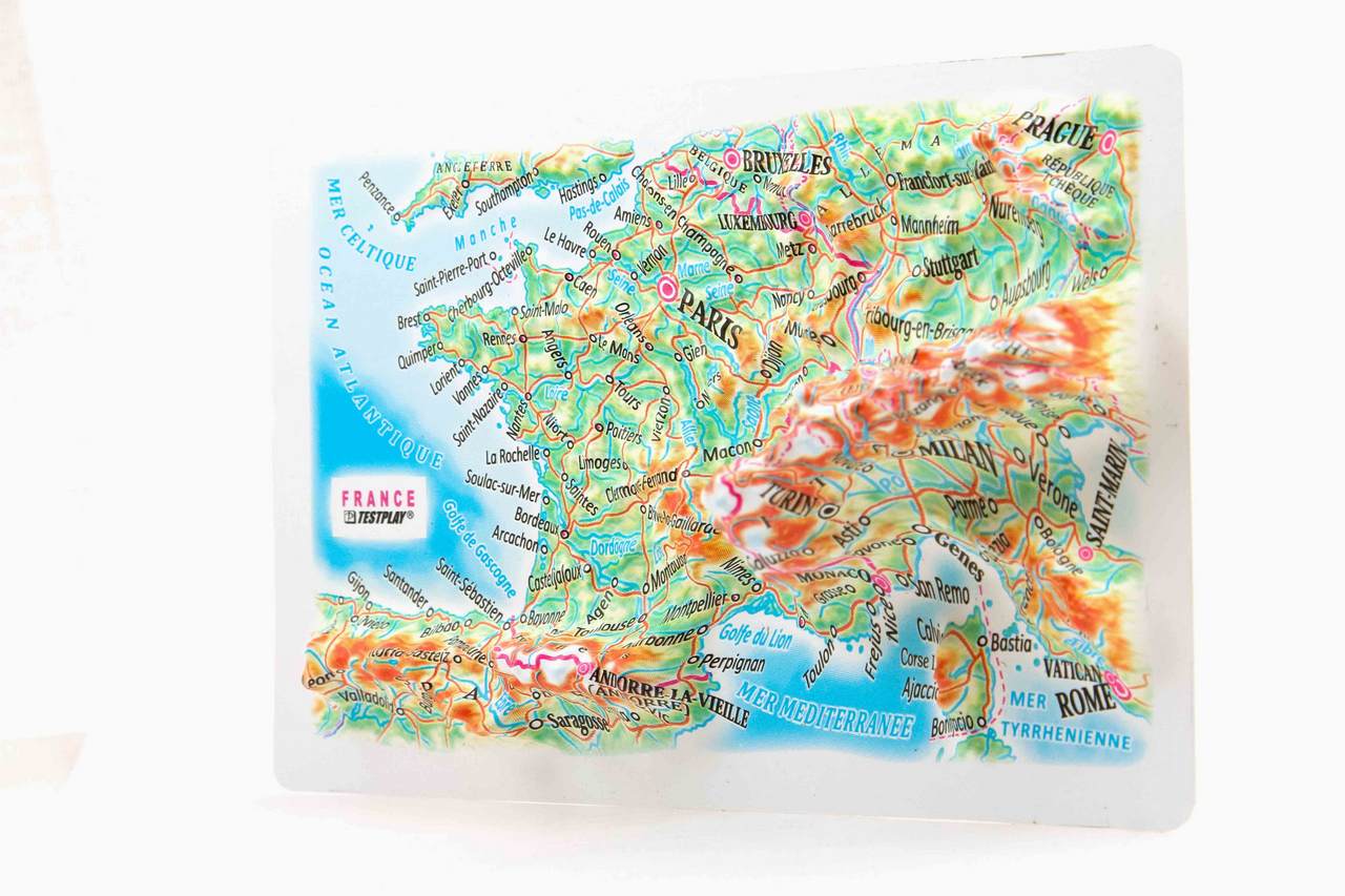 France 3D Map Mini | Raised Relief Map by TestPlay | Portfolio