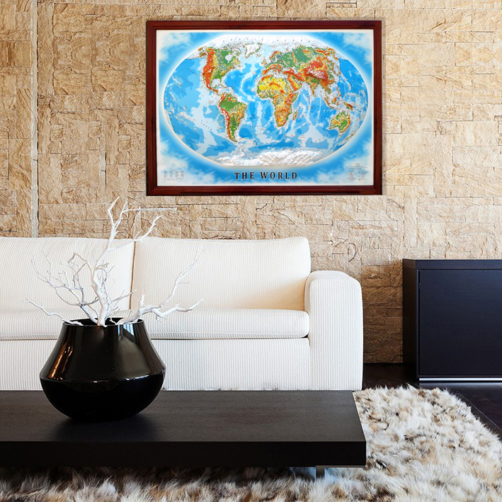 World 3D Map Large | Raised Relief Map by TestPlay | Portfolio