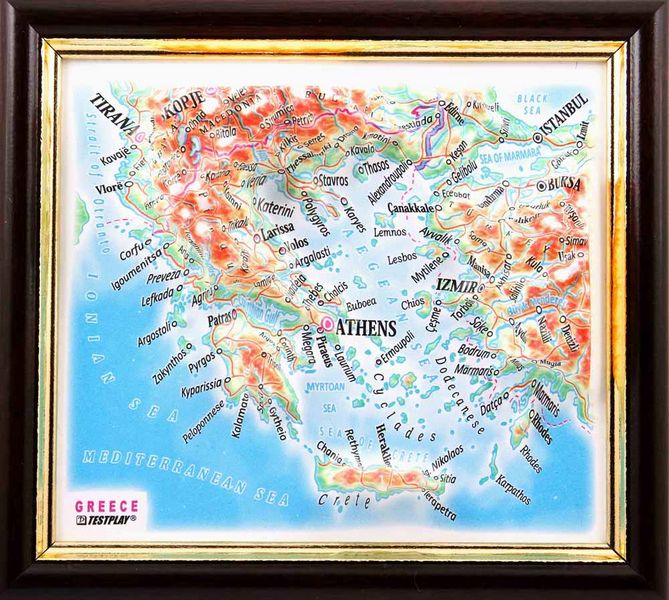 Greece 3D Map Mini | Raised Relief Map by TestPlay | Portfolio