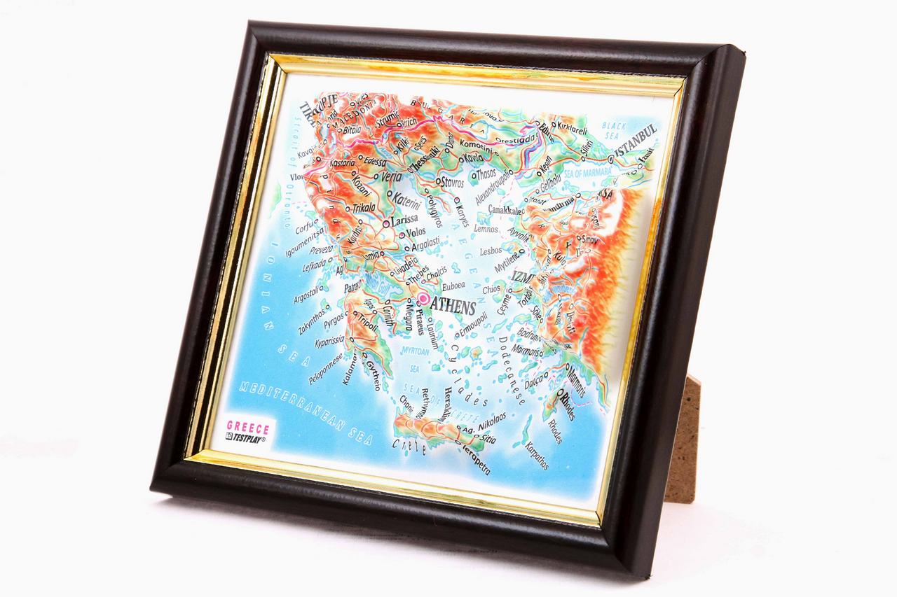 Greece 3D Map Mini | Raised Relief Map by TestPlay | Portfolio