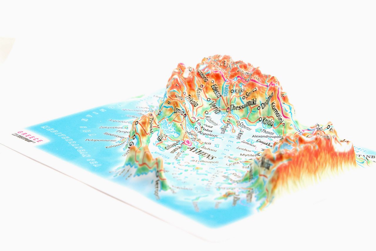 Greece 3D Map Mini | Raised Relief Map by TestPlay | Portfolio