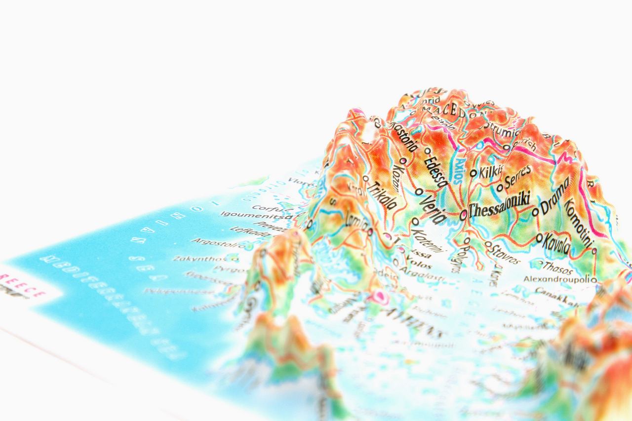 Greece 3D Map Mini | Raised Relief Map by TestPlay | Portfolio