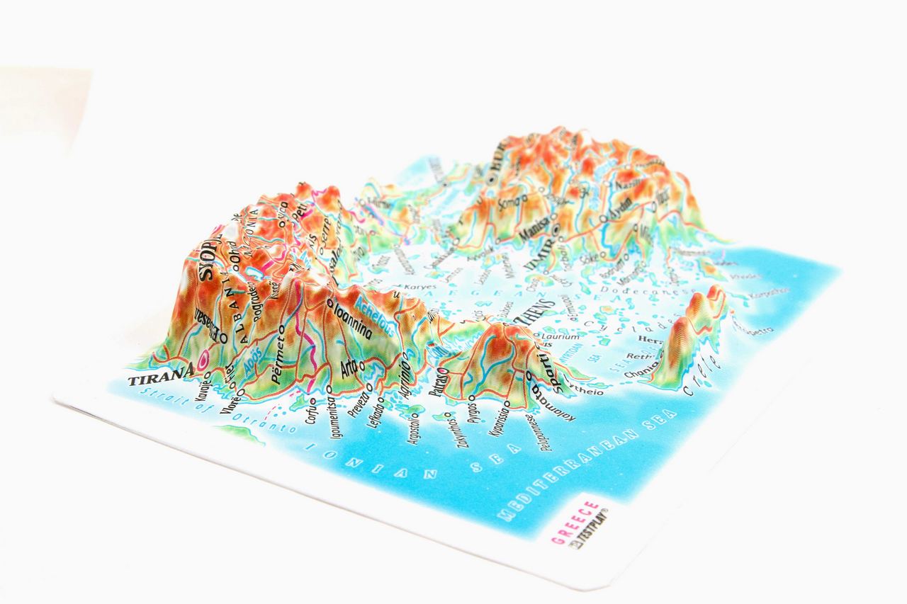 Greece 3D Map Mini | Raised Relief Map by TestPlay | Portfolio