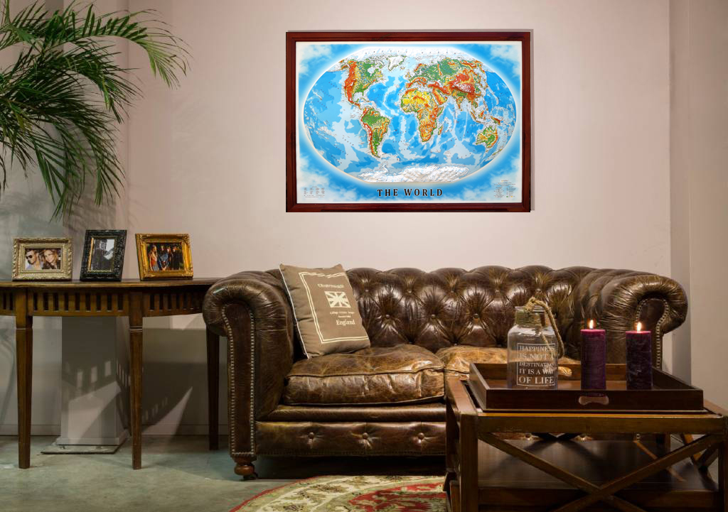 World 3D Map Large | Raised Relief Map by TestPlay | Portfolio