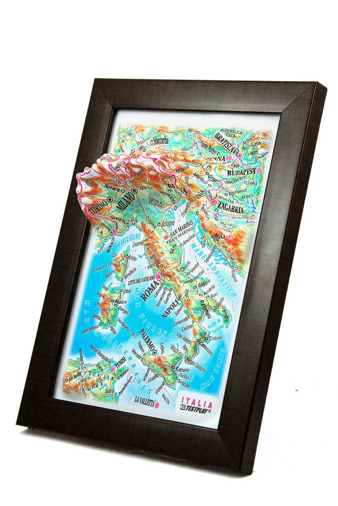 Italy 3D Map Mini | Raised Relief Map by TestPlay | Portfolio