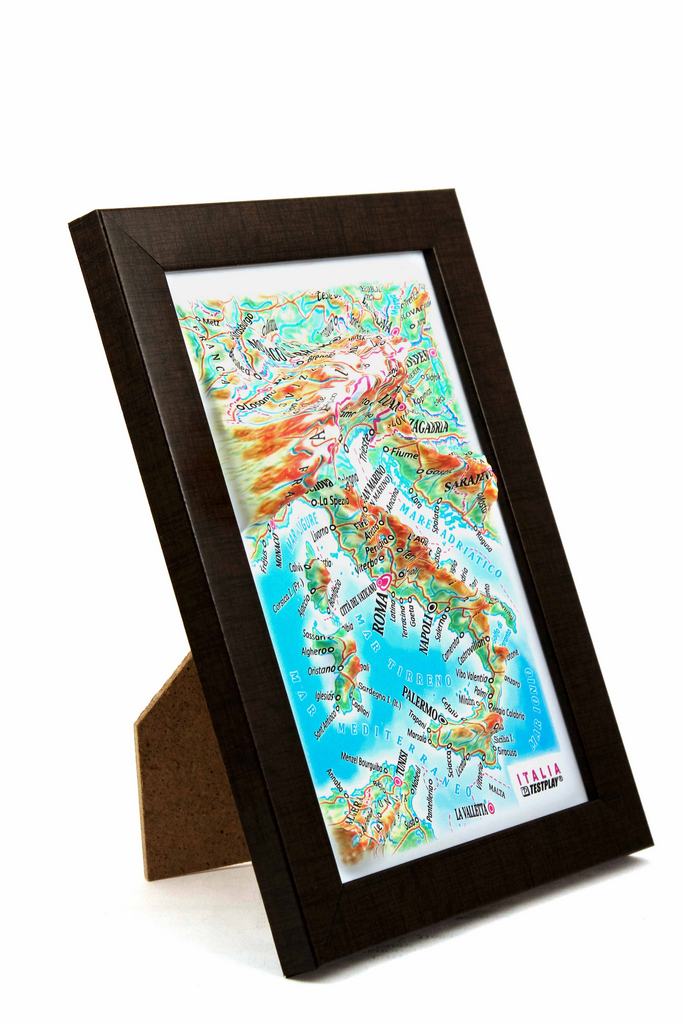 Italy 3D Map Mini | Raised Relief Map by TestPlay | Portfolio