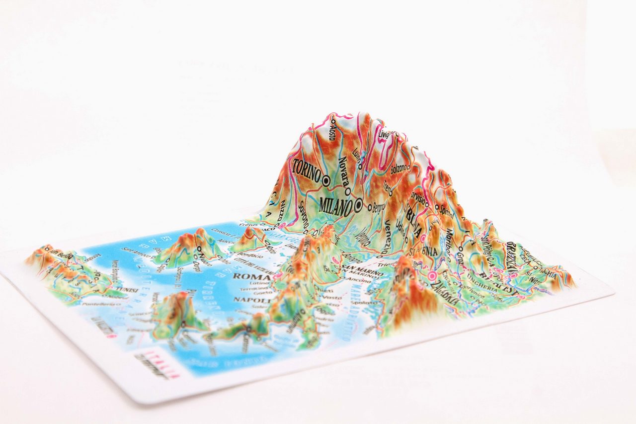 Italy 3D Map Mini | Raised Relief Map by TestPlay | Portfolio