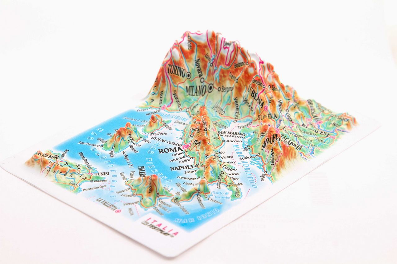 Italy 3D Map Mini | Raised Relief Map by TestPlay | Portfolio