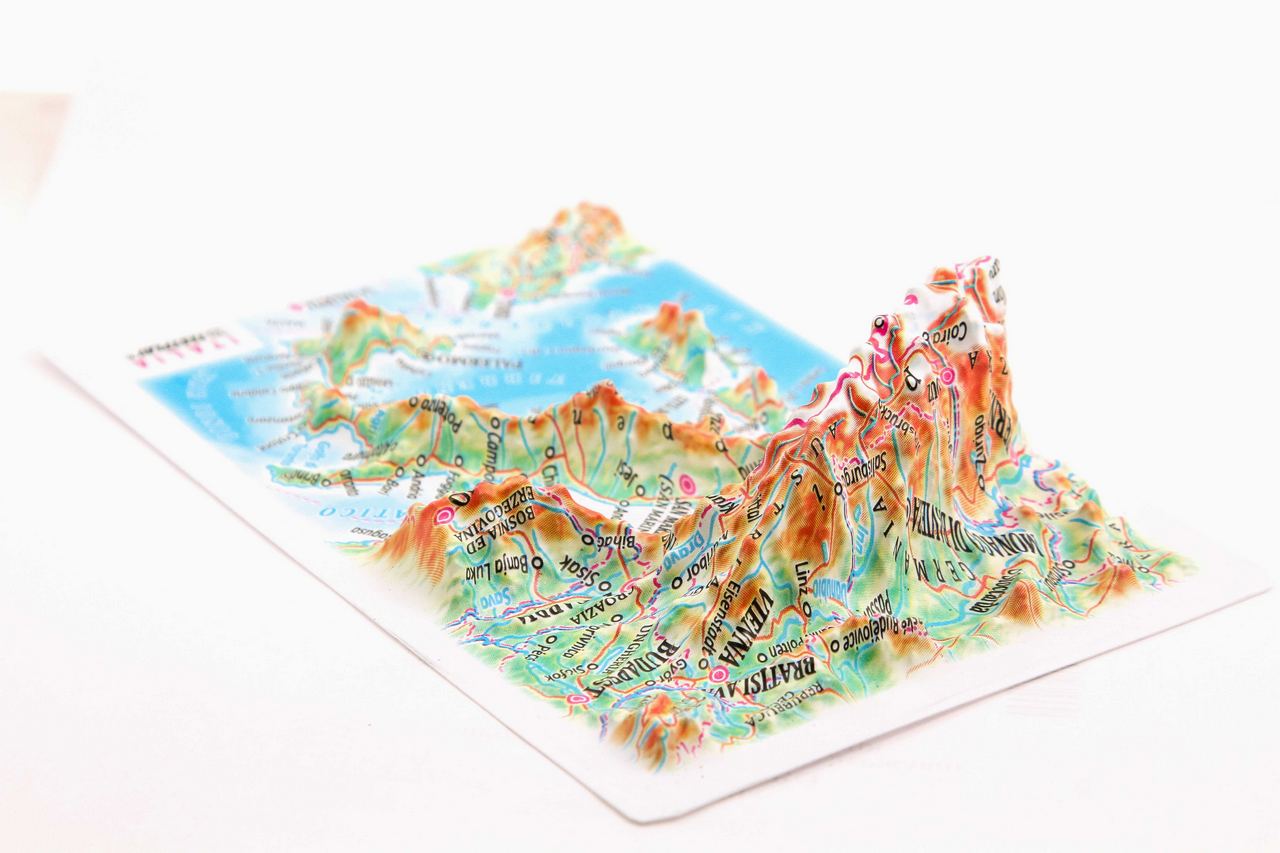 Italy 3D Map Mini | Raised Relief Map by TestPlay | Portfolio