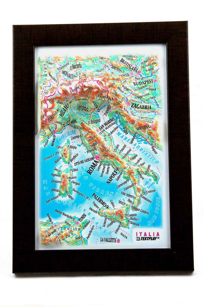 Italy 3D Map Mini | Raised Relief Map by TestPlay | Portfolio