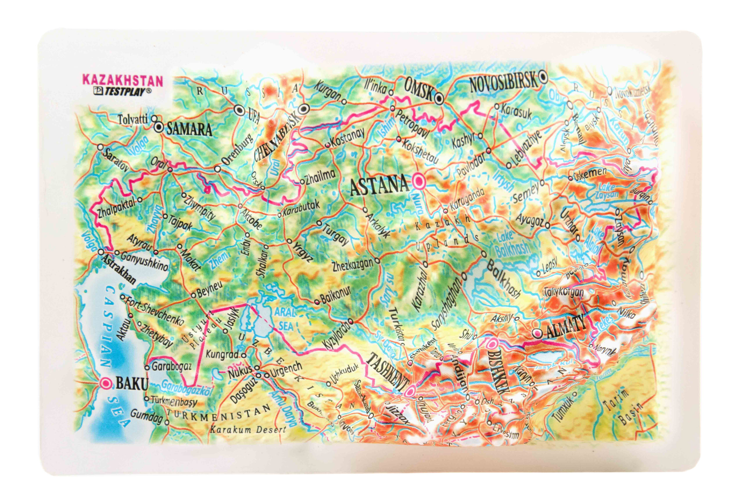 Kazachstan 3D Map Mini | Raised Relief Map by TestPlay | Portfolio