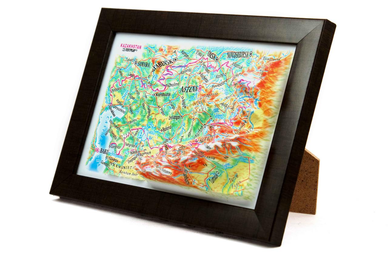 Kazachstan 3D Map Mini | Raised Relief Map by TestPlay | Portfolio