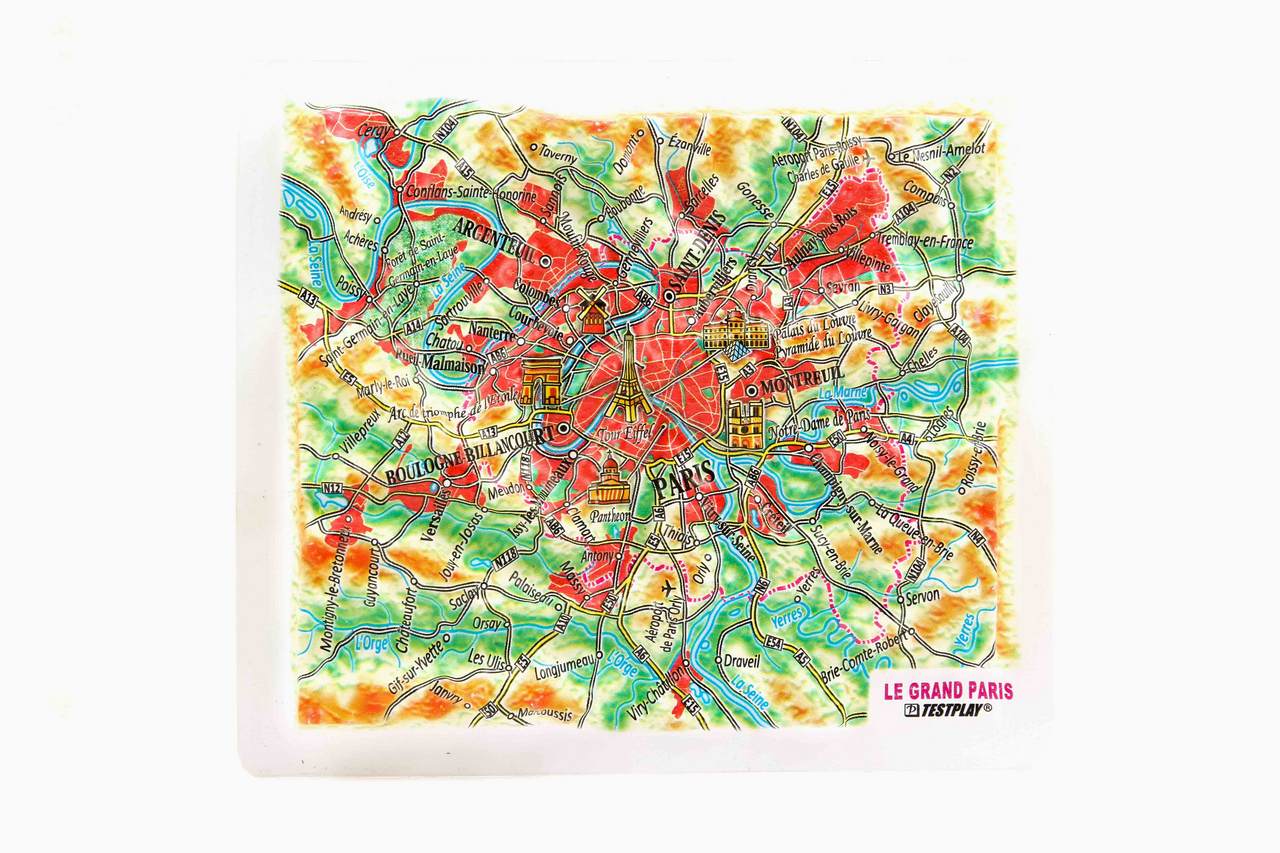 Le Grand Paris 3D Map Mini | Raised Relief Map by TestPlay | Portfolio