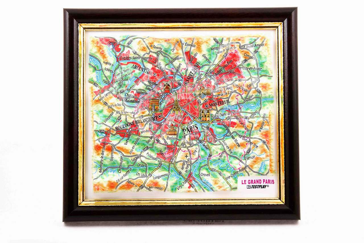 Le Grand Paris 3D Map Mini | Raised Relief Map by TestPlay | Portfolio