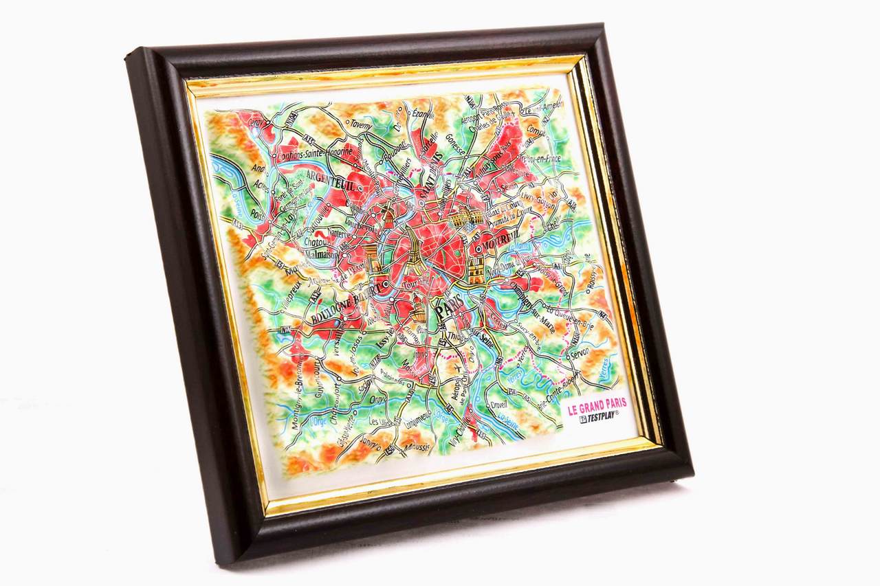 Le Grand Paris 3D Map Mini | Raised Relief Map by TestPlay | Portfolio