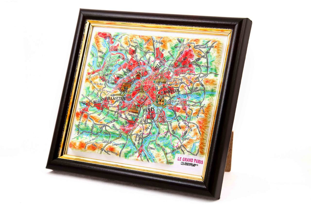 Le Grand Paris 3D Map Mini | Raised Relief Map by TestPlay | Portfolio