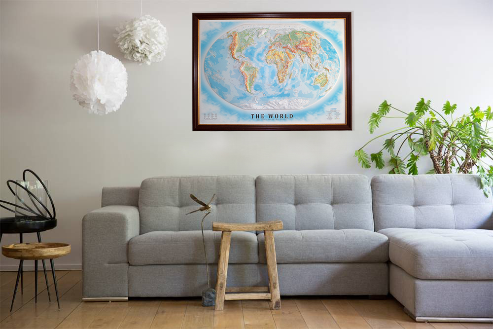 World 3D Map Large | Raised Relief Map by TestPlay | Portfolio
