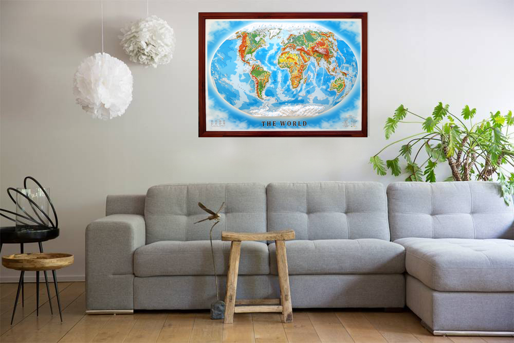 World 3D Map Large | Raised Relief Map by TestPlay | Portfolio