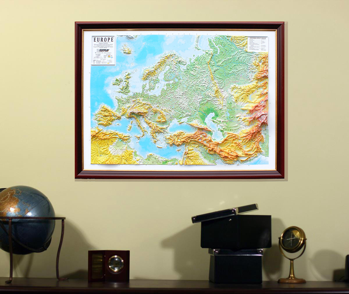 Europe 3D Map Large | Raised Relief Map by TestPlay | Portfolio