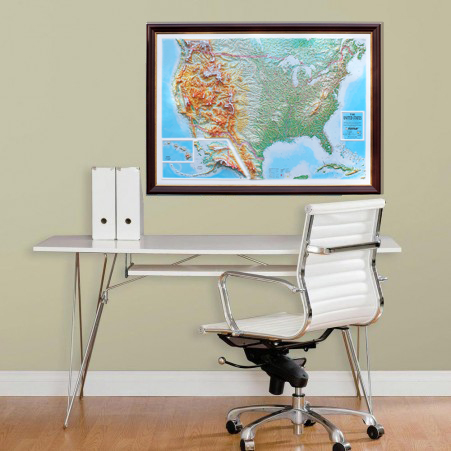 Raised Relief United States 3D Map (Large) by TestPlay - Portfolio