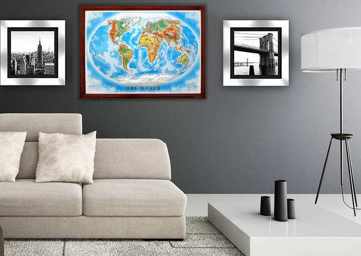World 3D Map Large | Raised Relief Map by TestPlay | Portfolio