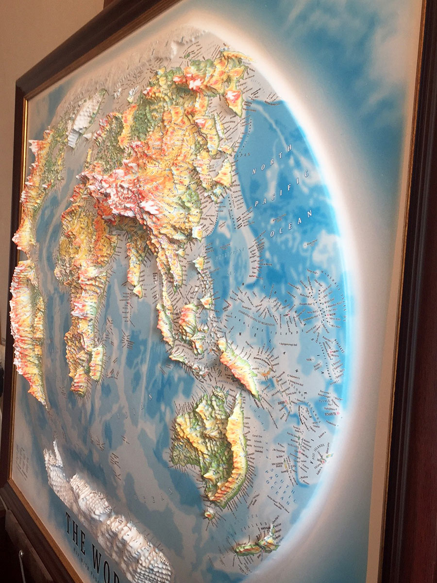 World 3D Map Large | Raised Relief Map by TestPlay | Portfolio