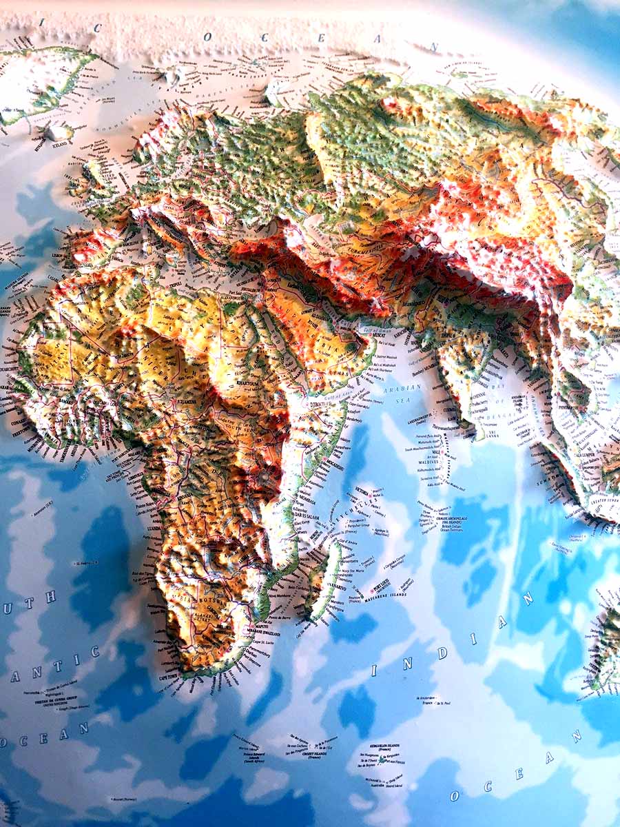 World 3D Map Large | Raised Relief Map by TestPlay | Portfolio