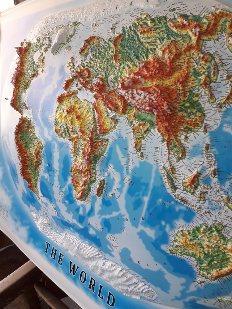World 3D Map Large | Raised Relief Map by TestPlay | Portfolio