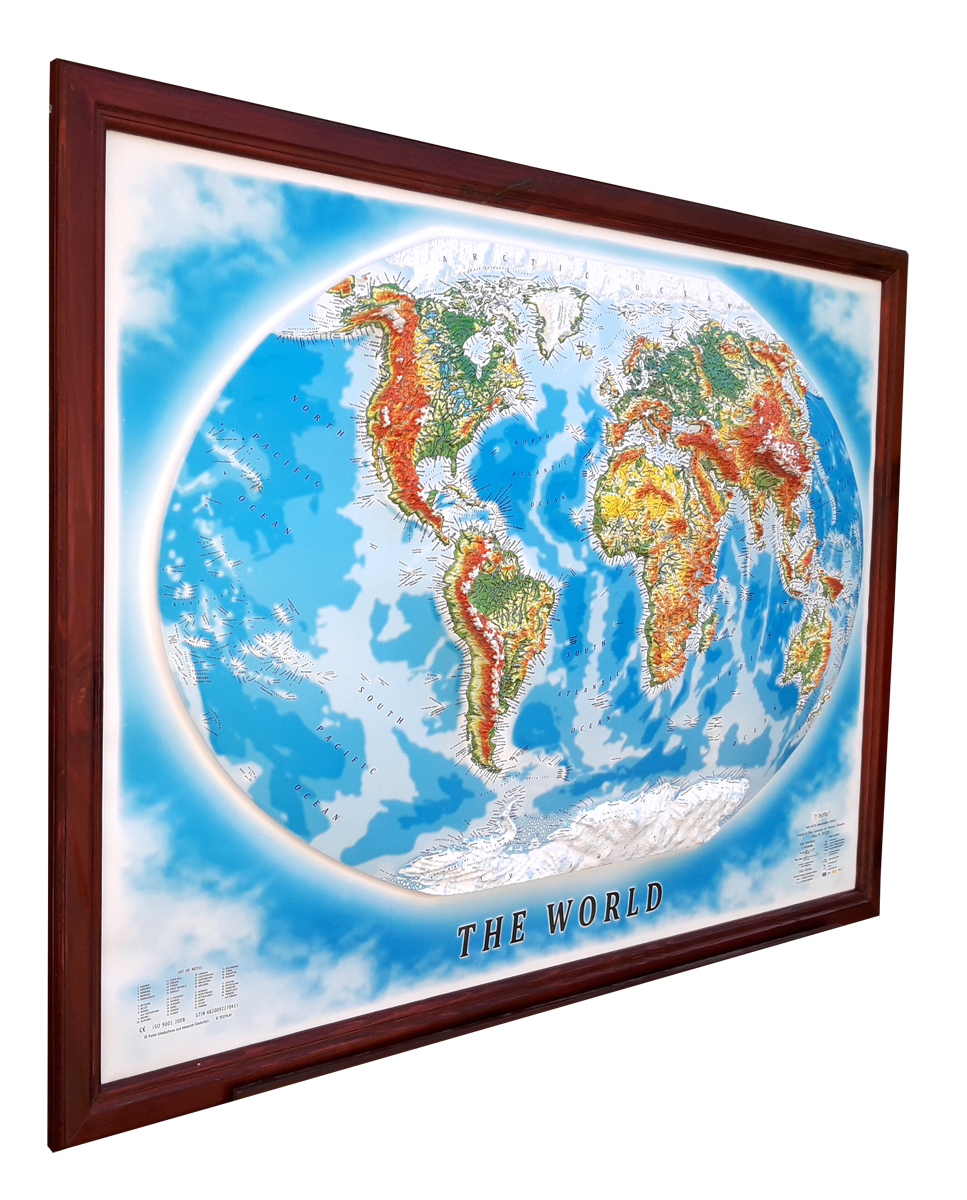 World 3D Map Large | Raised Relief Map by TestPlay | Portfolio