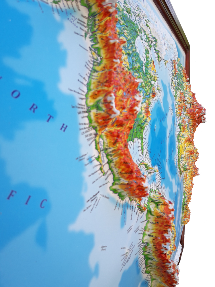 World 3D Map Large | Raised Relief Map by TestPlay | Portfolio