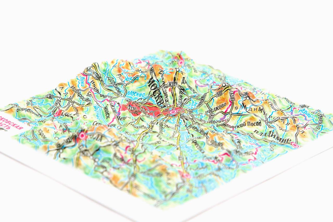 Moscow Oblast 3D Map Mini | Raised Relief Map by TestPlay | Portfolio