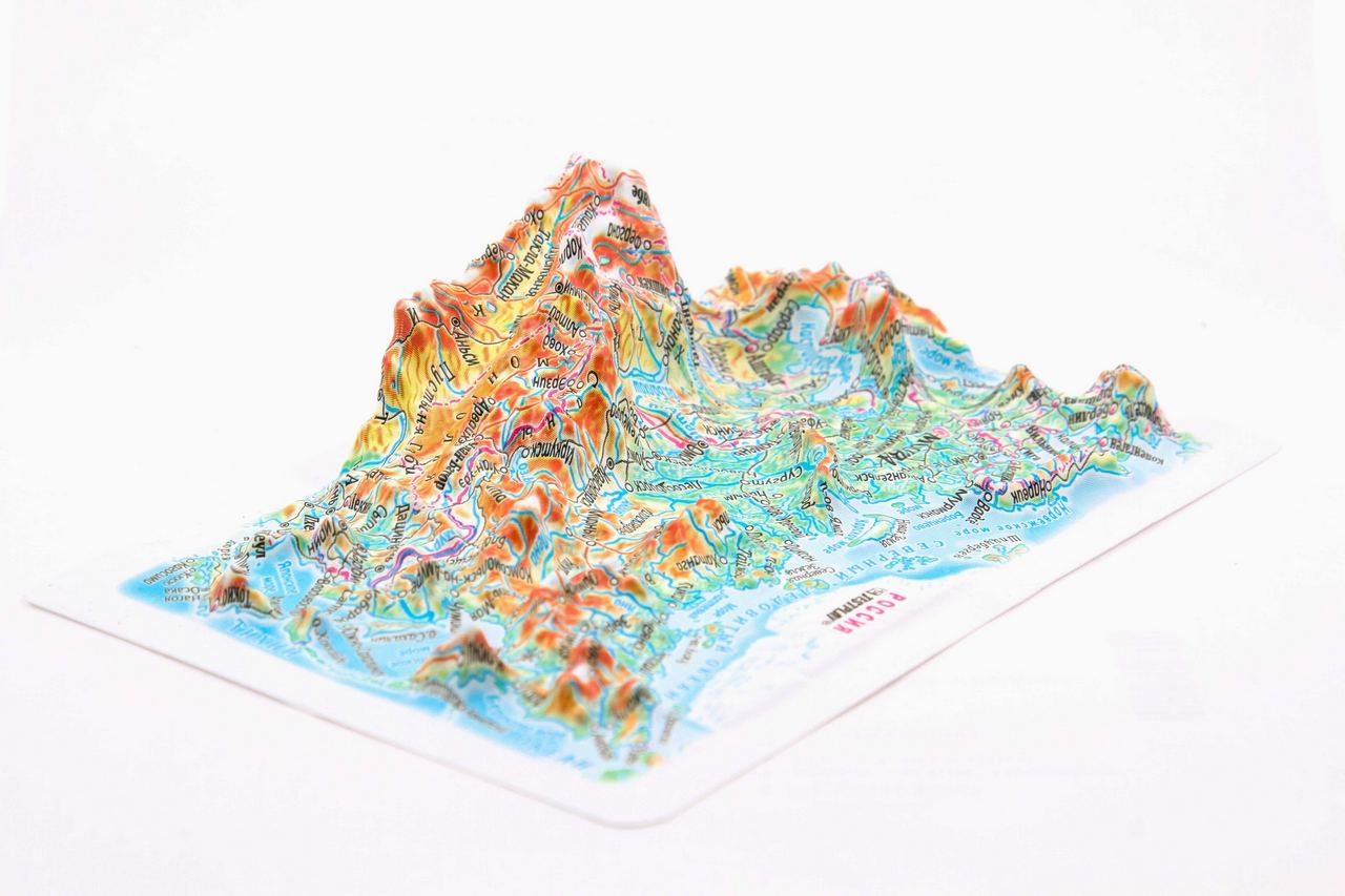 Russia 3D Map Mini | Raised Relief Map by TestPlay | Portfolio